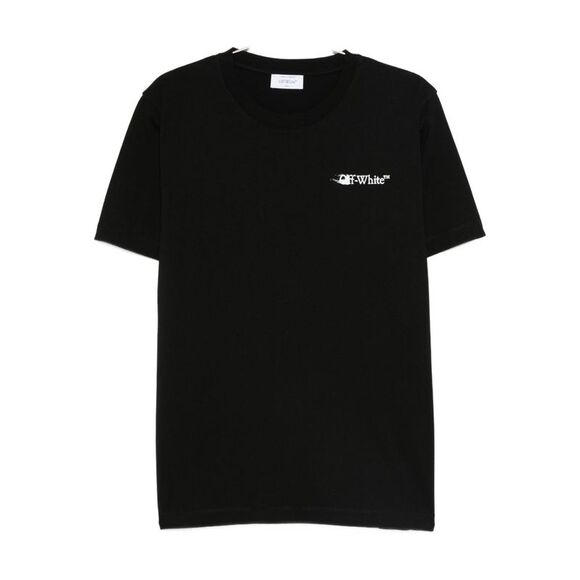 Off-White Men Ink Arrow Cotton T-Shirt - Picture 1 of 3